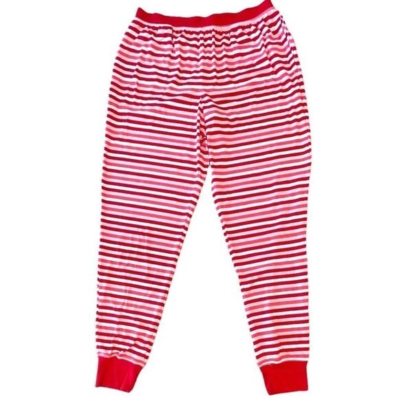 RED-PINK-WHITE Striped Jogger Style Leisure Pants Women Size Small - Picture 1 of 4